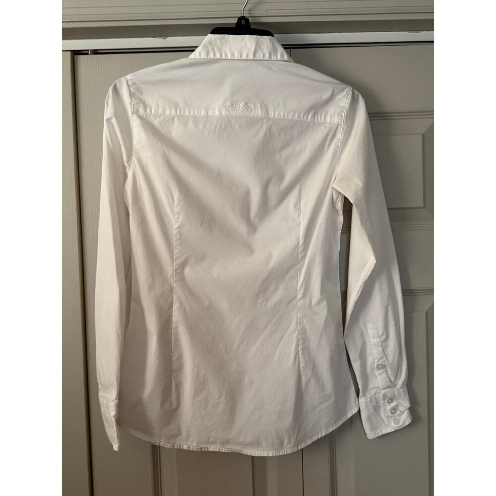Ariat Real Long Sleeve White Button Up Shirt Women's XS - Picture 3 of 7